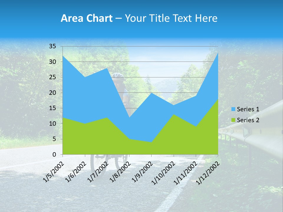 Three Bikers On Forest Road PowerPoint Template