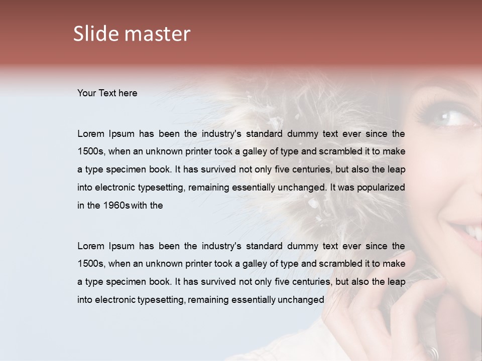 Beautiful Winter Woman PowerPoint Template