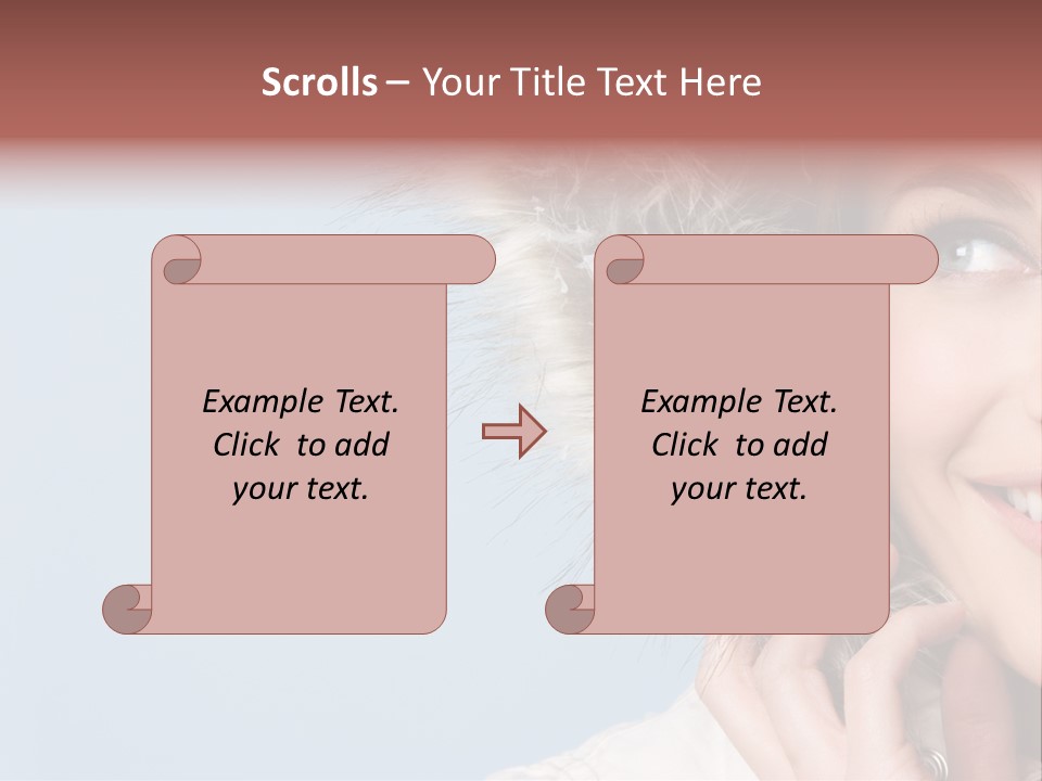 Beautiful Winter Woman PowerPoint Template