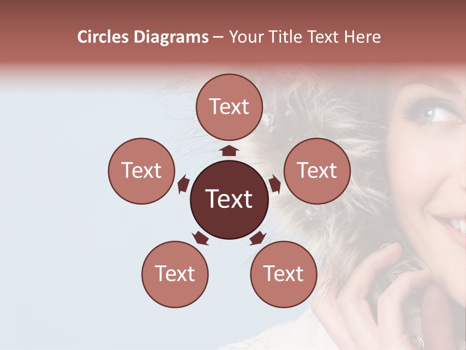 Beautiful Winter Woman PowerPoint Template