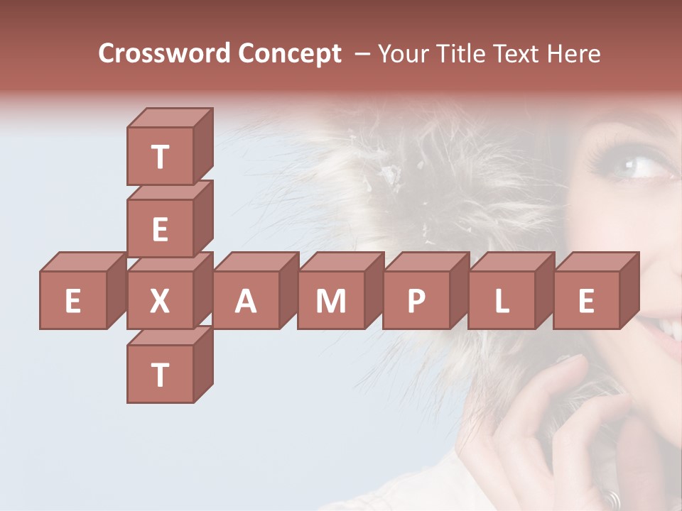 Beautiful Winter Woman PowerPoint Template