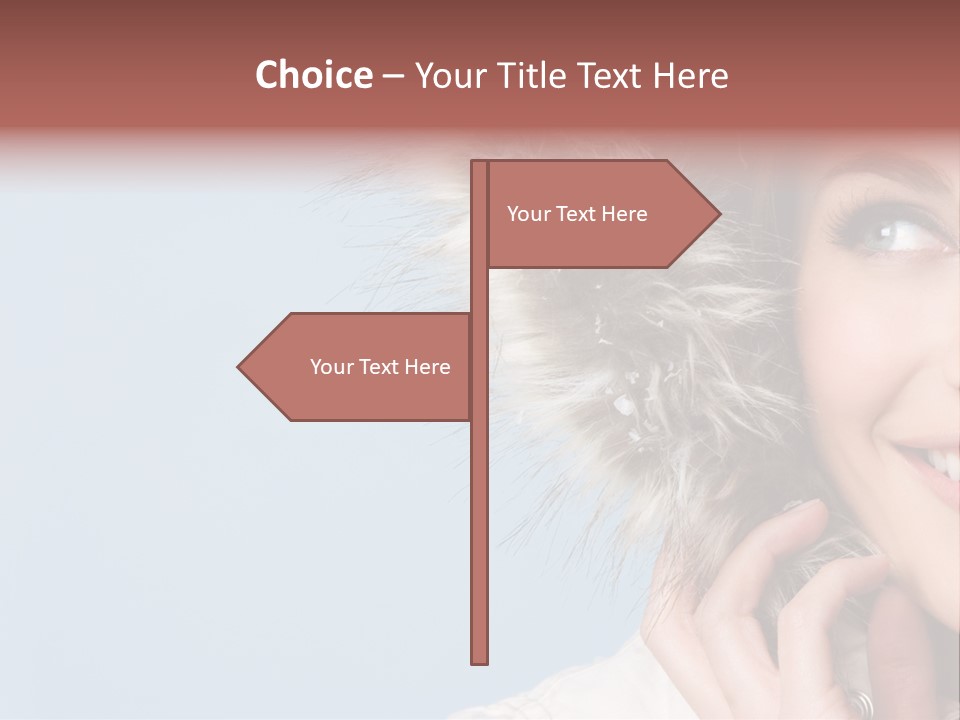 Beautiful Winter Woman PowerPoint Template