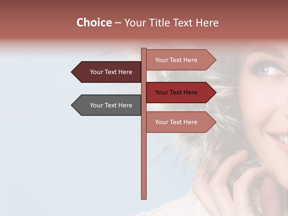 Beautiful Winter Woman PowerPoint Template