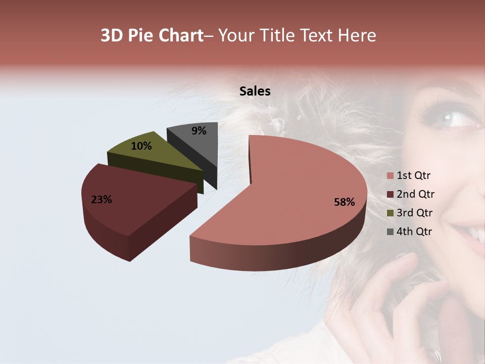 Beautiful Winter Woman PowerPoint Template