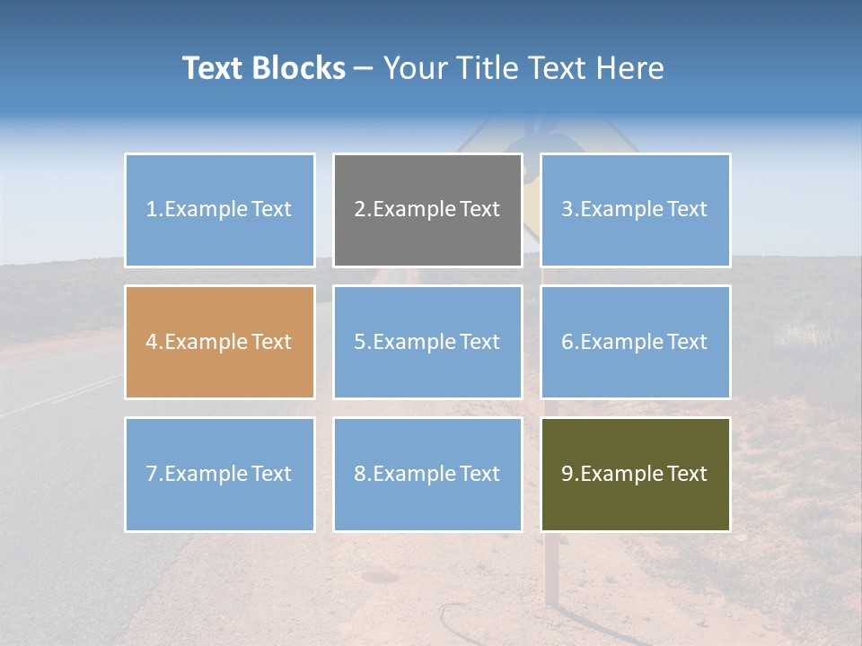 Warning Bandicoot Road Sign Standing Beside A Road In Western Australia. In Background Electric Generating Windmills. Australia PowerPoint Template