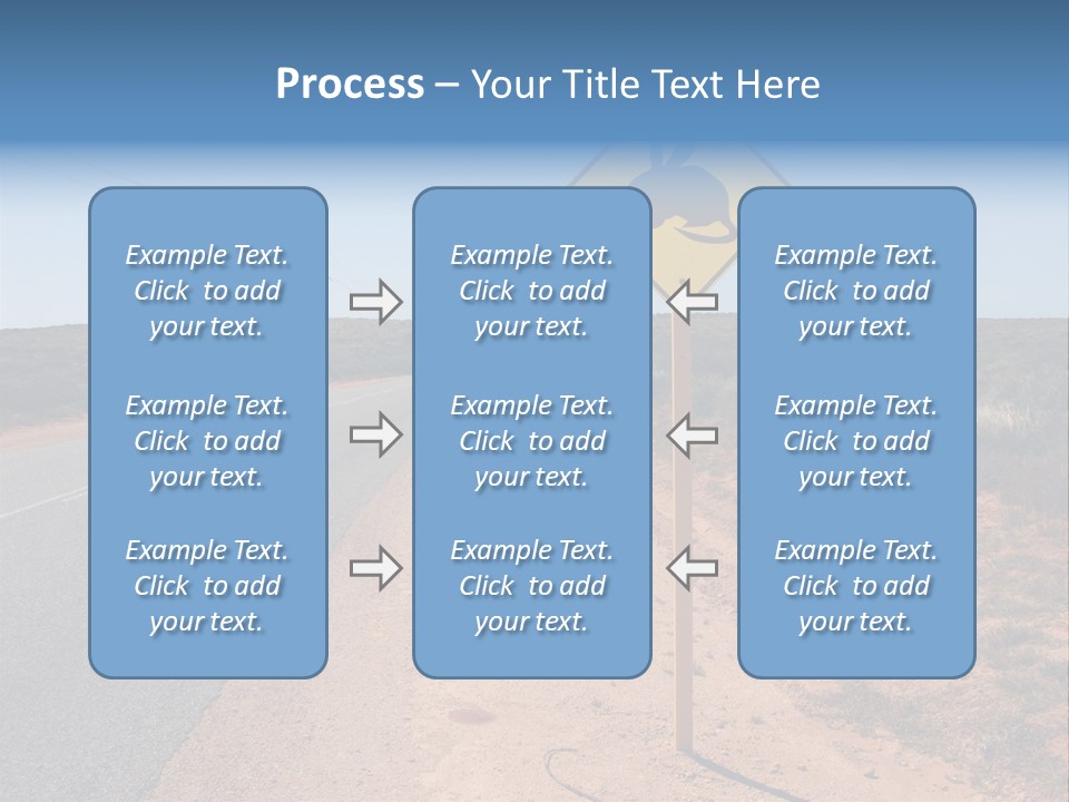 Warning Bandicoot Road Sign Standing Beside A Road In Western Australia. In Background Electric Generating Windmills. Australia PowerPoint Template