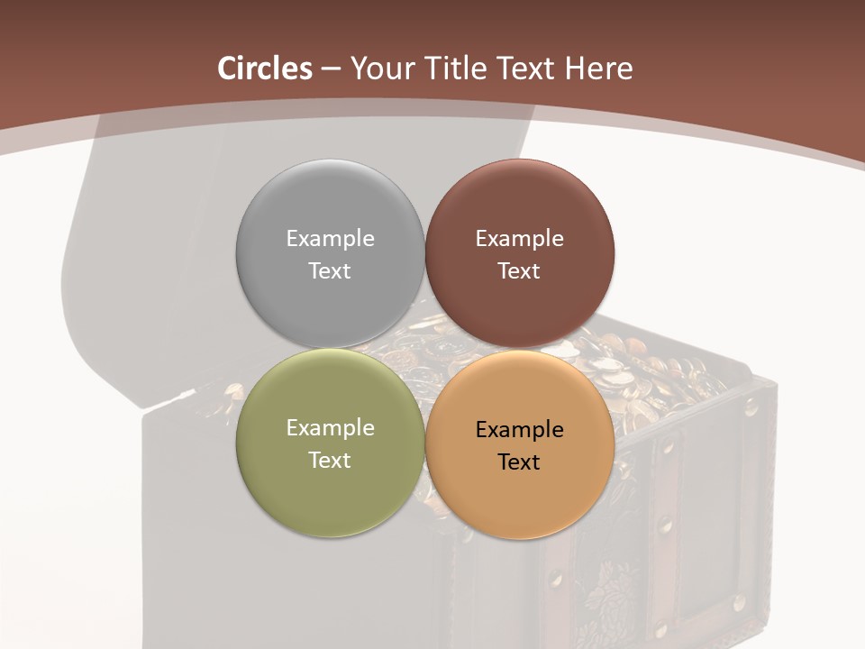 A Wooden Ancient Chest Full Of Money PowerPoint Template