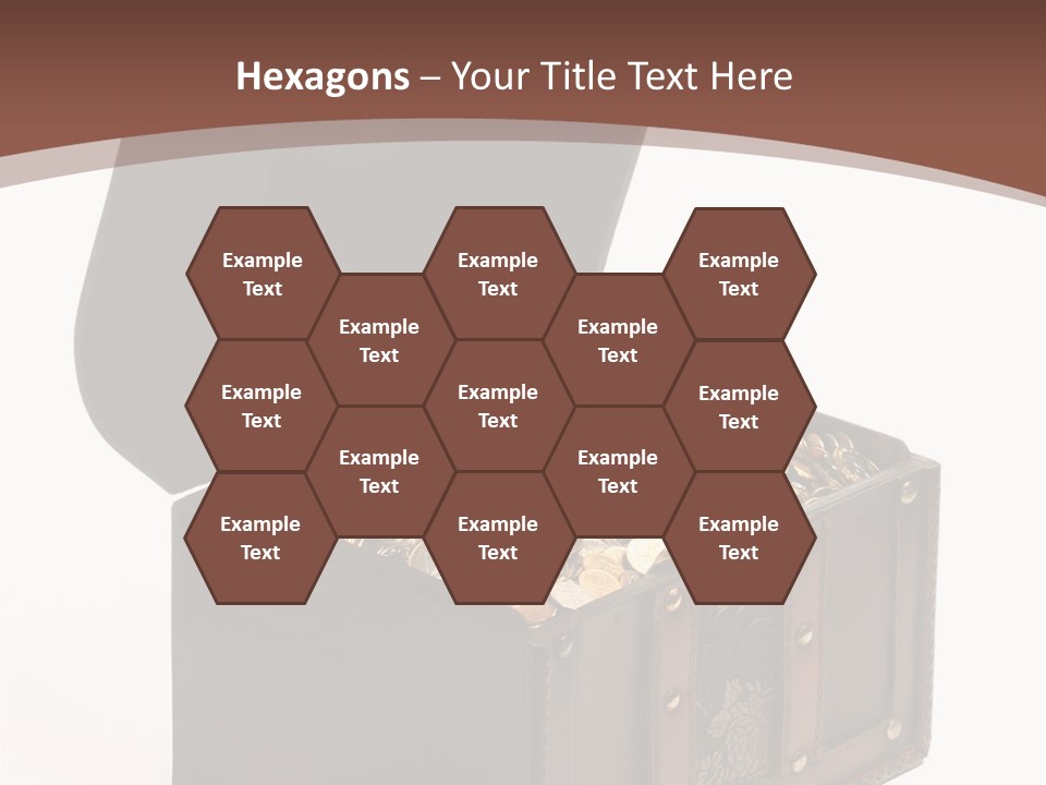 A Wooden Ancient Chest Full Of Money PowerPoint Template