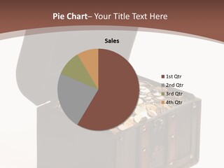 A Wooden Ancient Chest Full Of Money PowerPoint Template