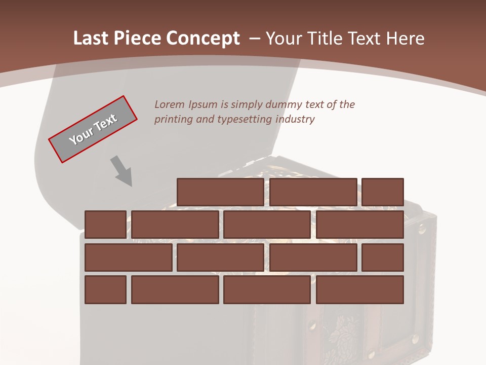 A Wooden Ancient Chest Full Of Money PowerPoint Template