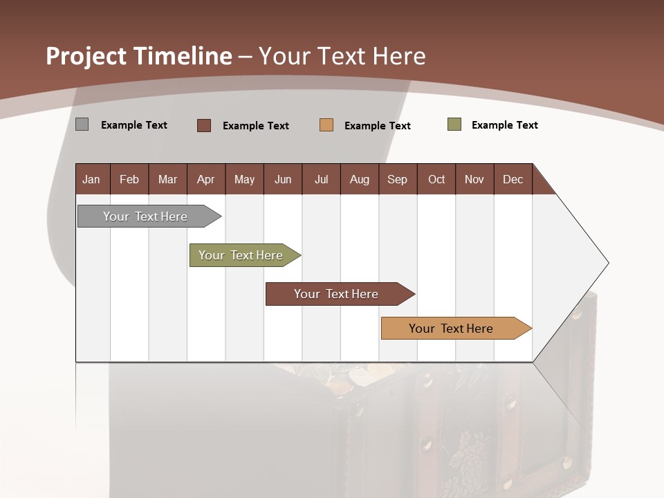 A Wooden Ancient Chest Full Of Money PowerPoint Template