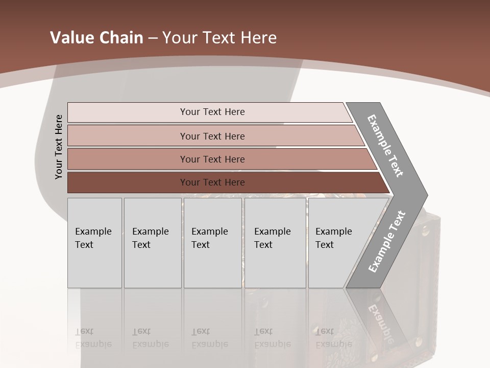 A Wooden Ancient Chest Full Of Money PowerPoint Template