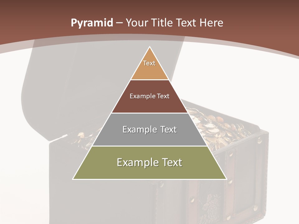 A Wooden Ancient Chest Full Of Money PowerPoint Template