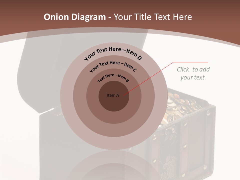 A Wooden Ancient Chest Full Of Money PowerPoint Template