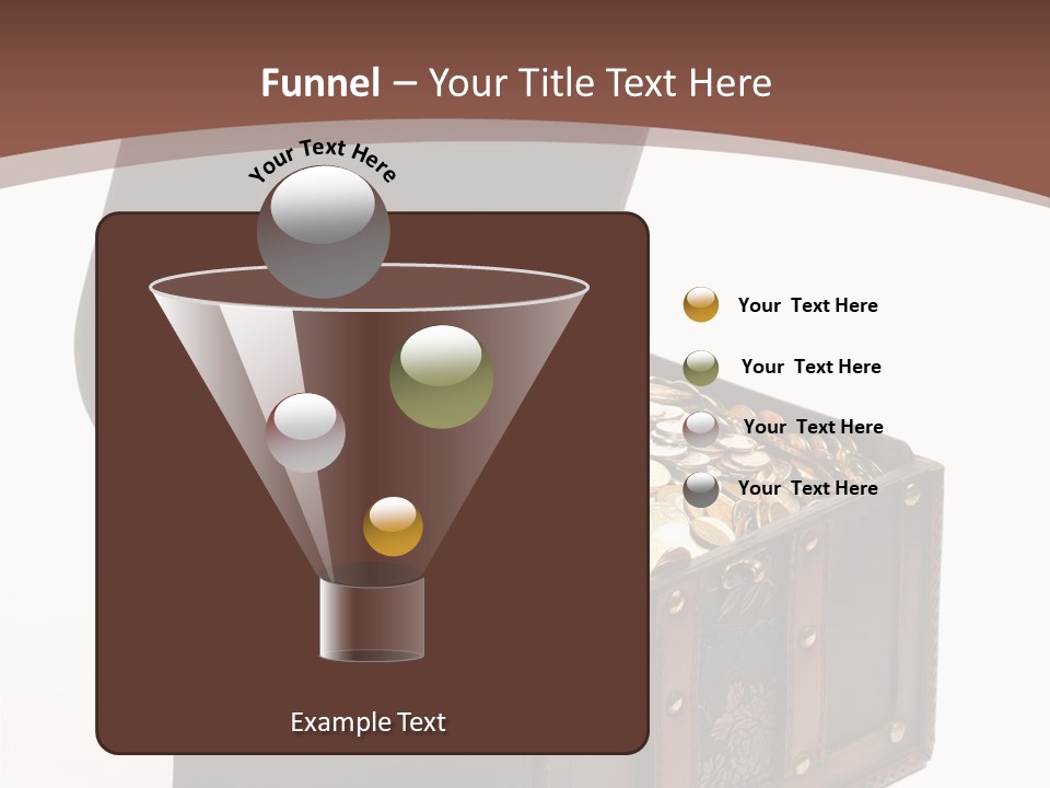 A Wooden Ancient Chest Full Of Money PowerPoint Template