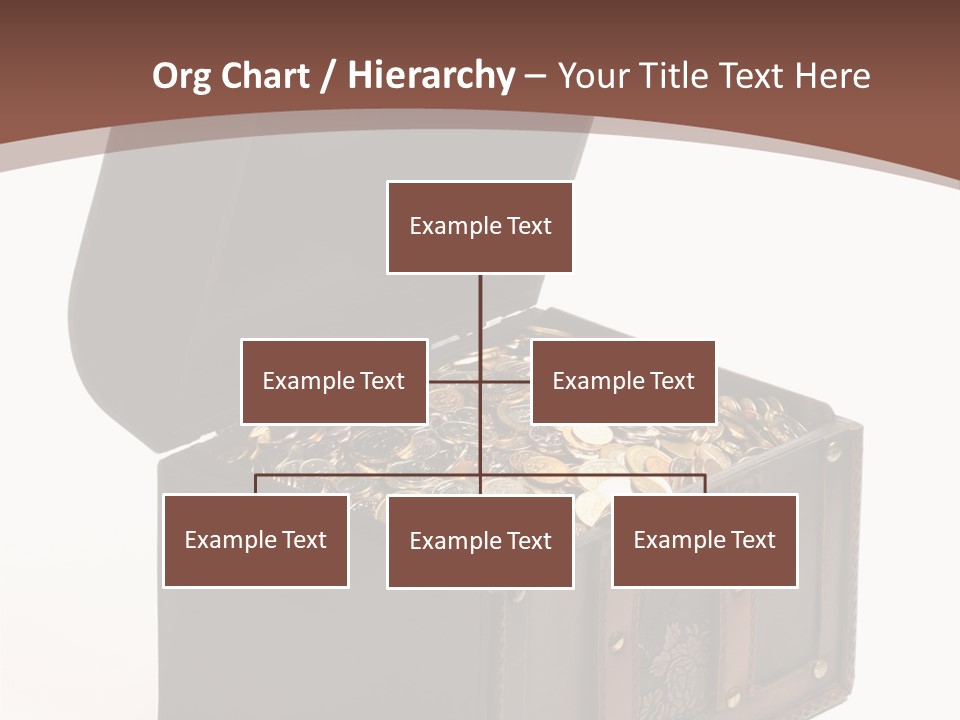 A Wooden Ancient Chest Full Of Money PowerPoint Template