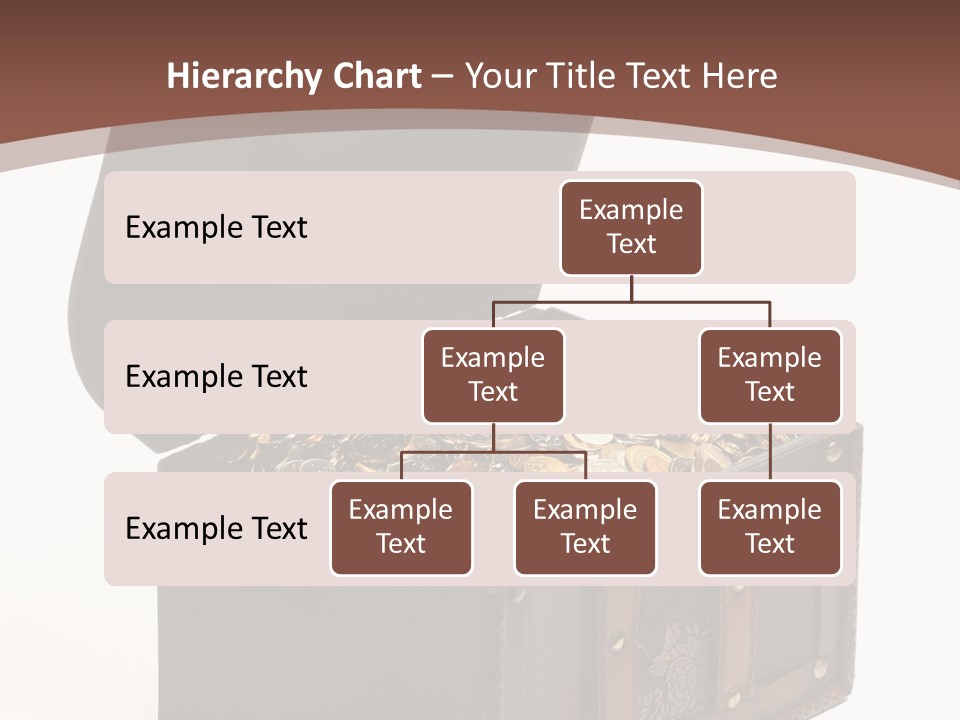 A Wooden Ancient Chest Full Of Money PowerPoint Template