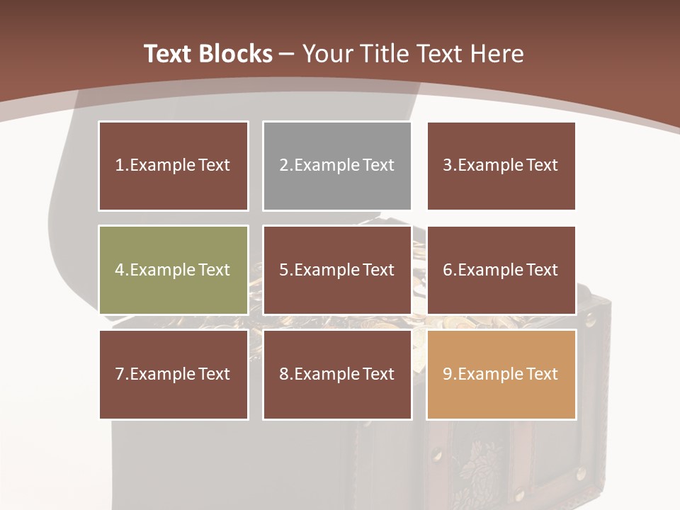 A Wooden Ancient Chest Full Of Money PowerPoint Template
