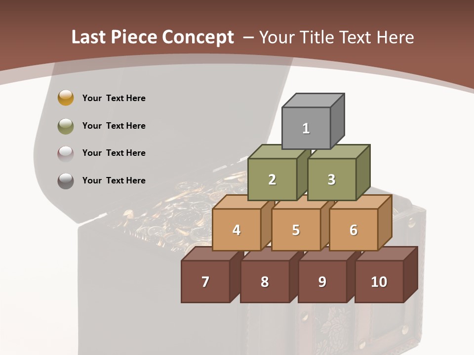 A Wooden Ancient Chest Full Of Money PowerPoint Template