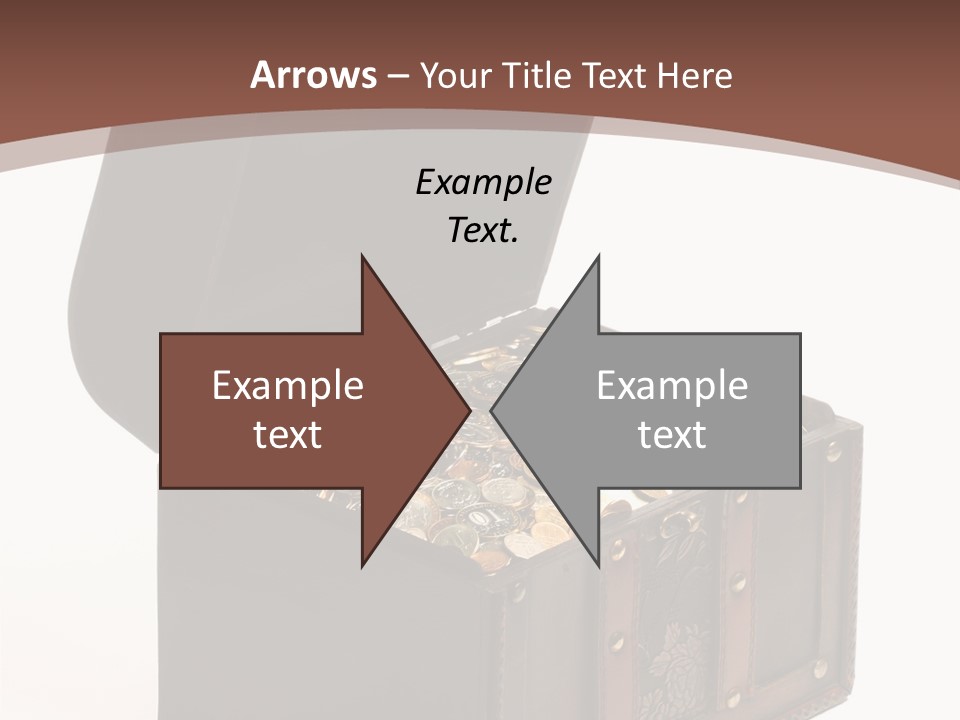 A Wooden Ancient Chest Full Of Money PowerPoint Template