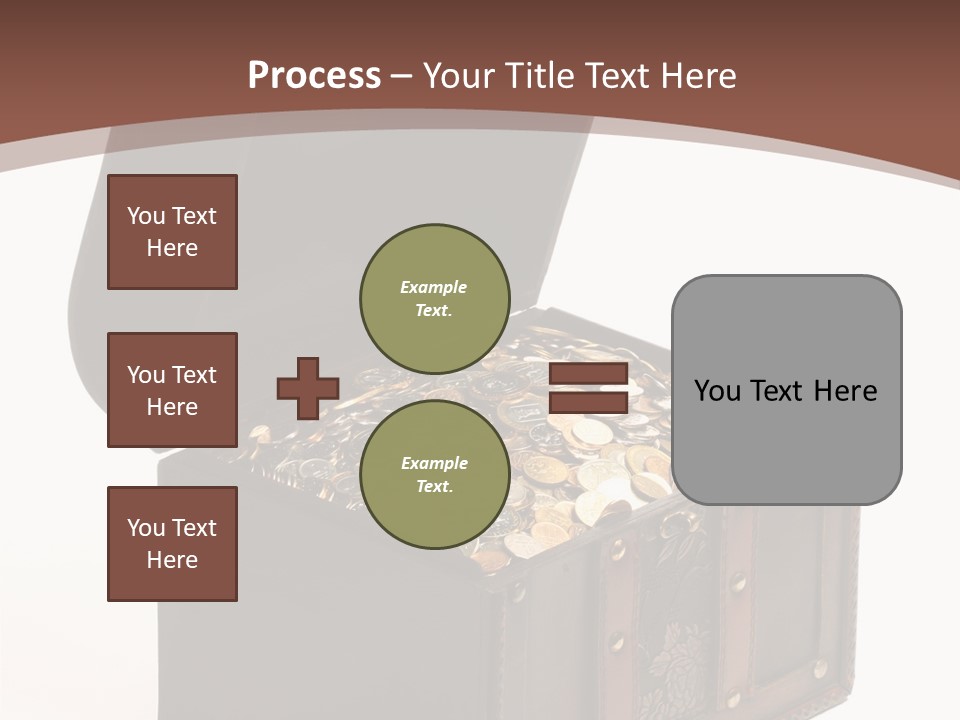 A Wooden Ancient Chest Full Of Money PowerPoint Template