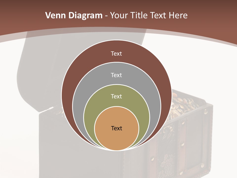 A Wooden Ancient Chest Full Of Money PowerPoint Template