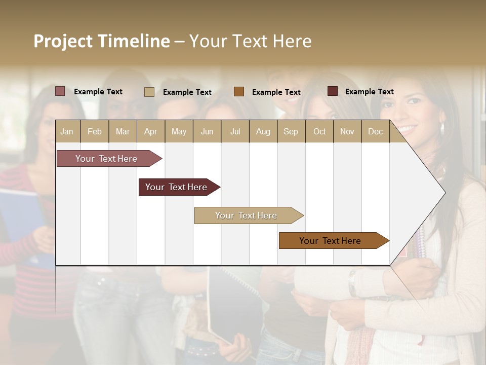 Group Of Students At A Library Smiling And Holding Some Notebooks PowerPoint Template