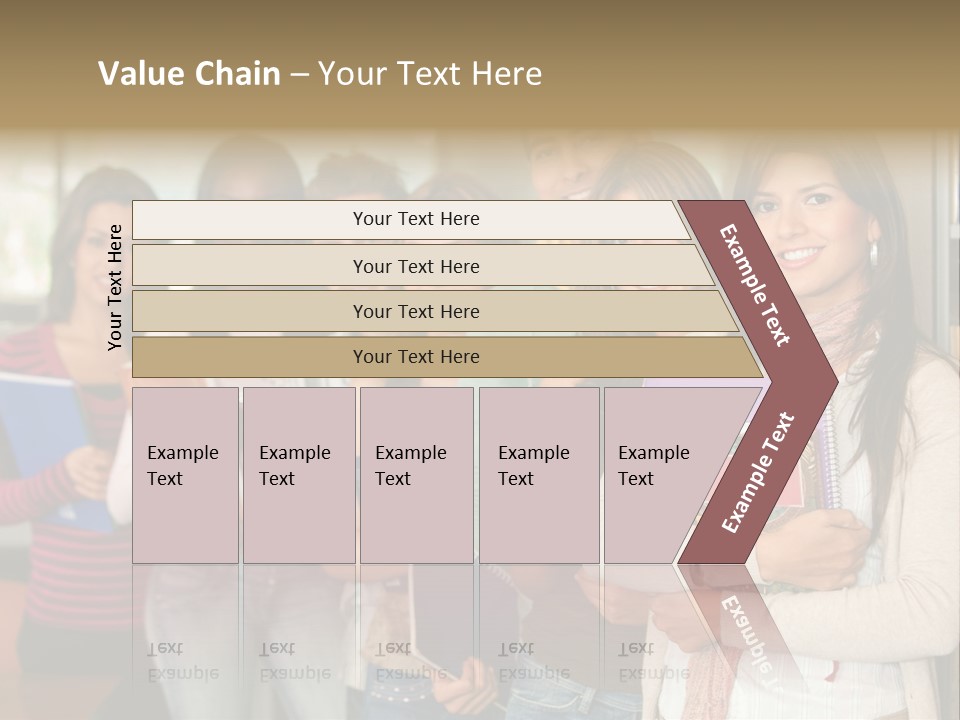 Group Of Students At A Library Smiling And Holding Some Notebooks PowerPoint Template