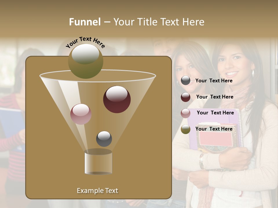 Group Of Students At A Library Smiling And Holding Some Notebooks PowerPoint Template