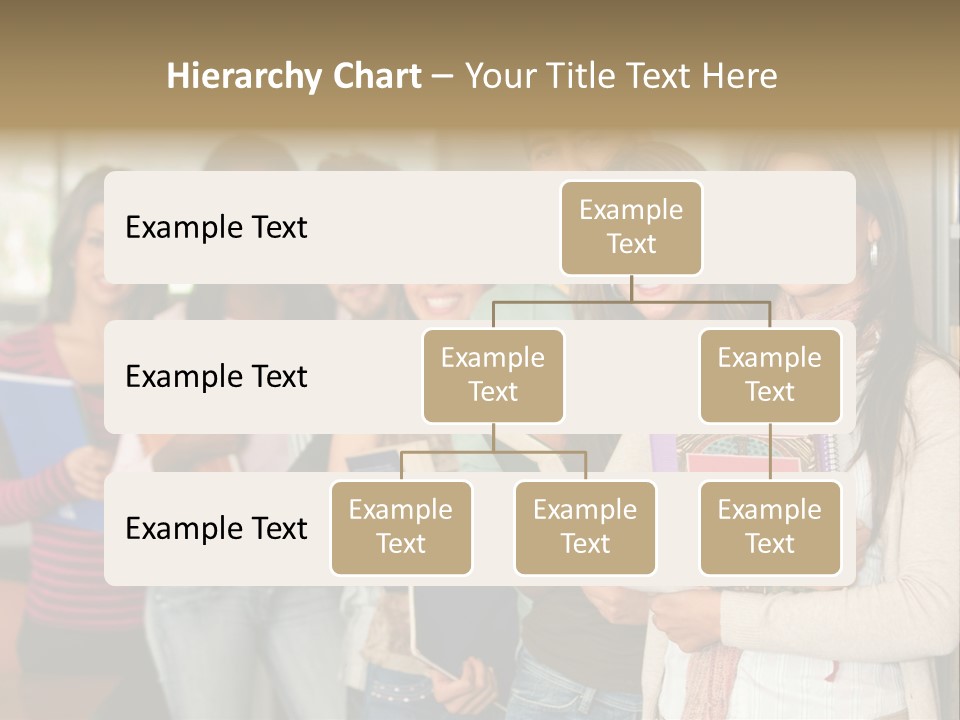 Group Of Students At A Library Smiling And Holding Some Notebooks PowerPoint Template