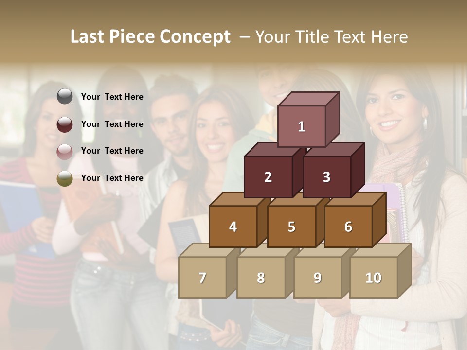 Group Of Students At A Library Smiling And Holding Some Notebooks PowerPoint Template