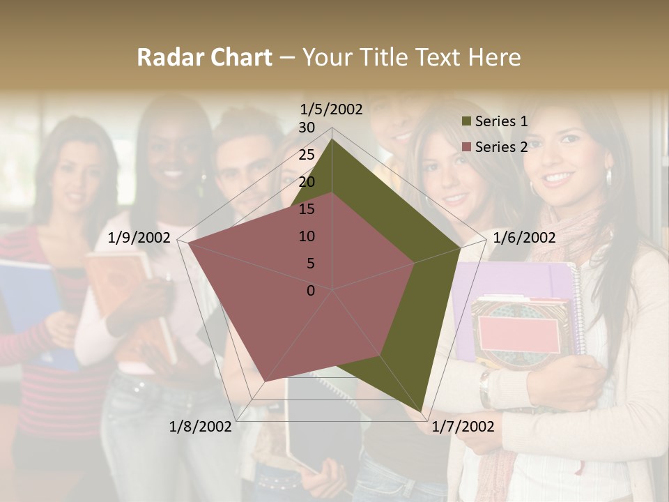 Group Of Students At A Library Smiling And Holding Some Notebooks PowerPoint Template