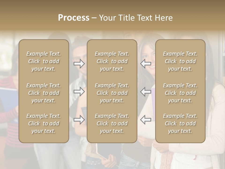 Group Of Students At A Library Smiling And Holding Some Notebooks PowerPoint Template