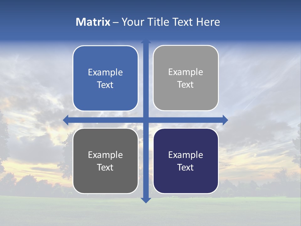 Amazing Sunset On A Golf-Course (Hdr) PowerPoint Template