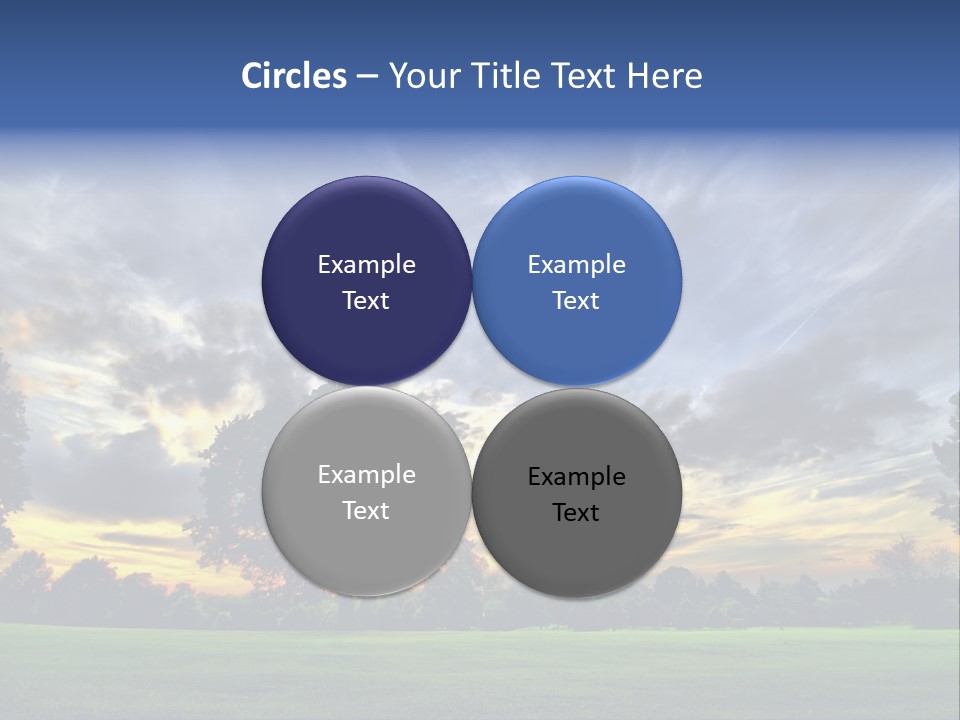 Amazing Sunset On A Golf-Course (Hdr) PowerPoint Template