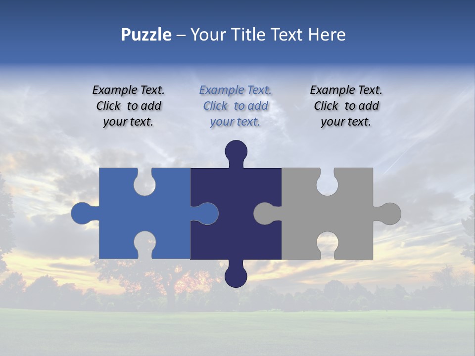 Amazing Sunset On A Golf-Course (Hdr) PowerPoint Template