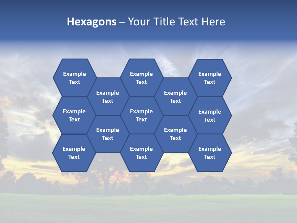 Amazing Sunset On A Golf-Course (Hdr) PowerPoint Template