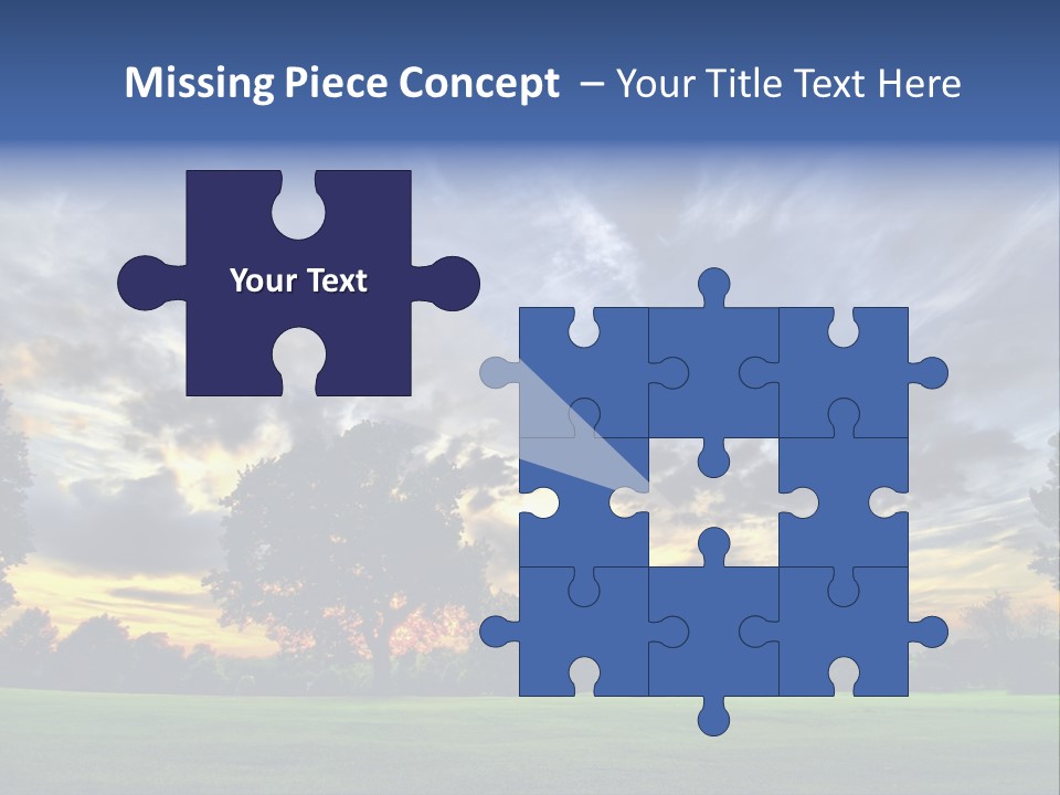 Amazing Sunset On A Golf-Course (Hdr) PowerPoint Template