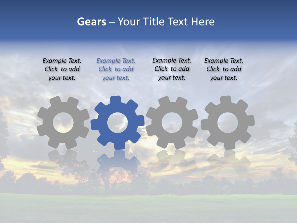 Amazing Sunset On A Golf-Course (Hdr) PowerPoint Template