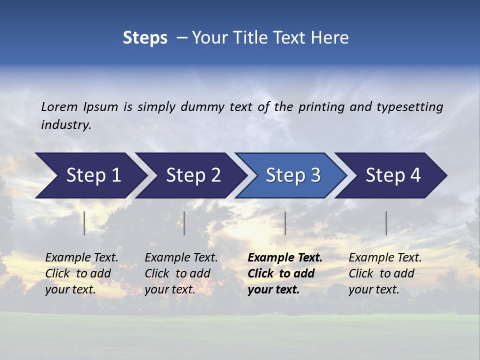 Amazing Sunset On A Golf-Course (Hdr) PowerPoint Template