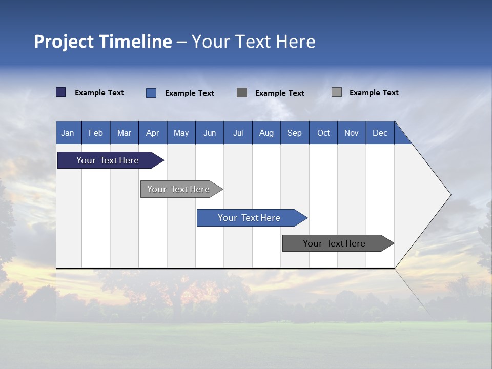 Amazing Sunset On A Golf-Course (Hdr) PowerPoint Template