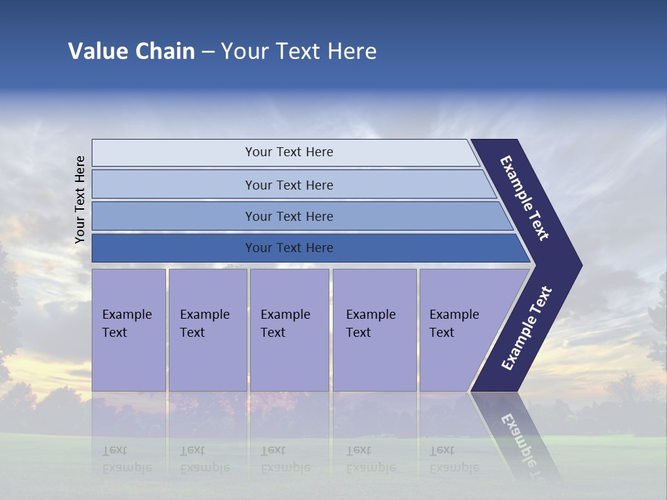 Amazing Sunset On A Golf-Course (Hdr) PowerPoint Template