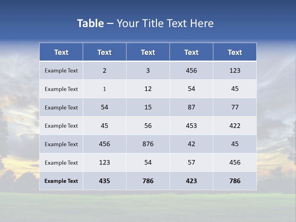 Amazing Sunset On A Golf-Course (Hdr) PowerPoint Template