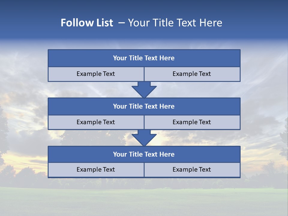 Amazing Sunset On A Golf-Course (Hdr) PowerPoint Template