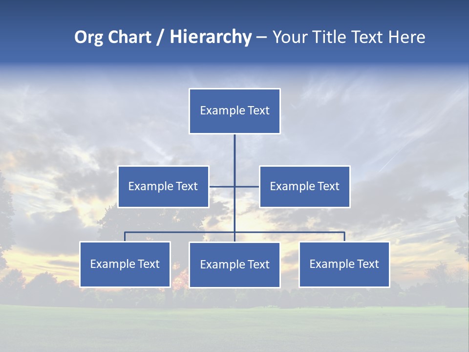 Amazing Sunset On A Golf-Course (Hdr) PowerPoint Template