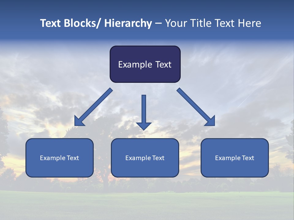 Amazing Sunset On A Golf-Course (Hdr) PowerPoint Template