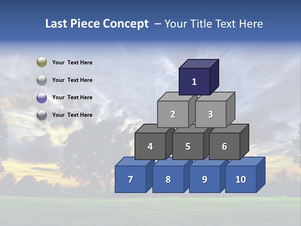 Amazing Sunset On A Golf-Course (Hdr) PowerPoint Template