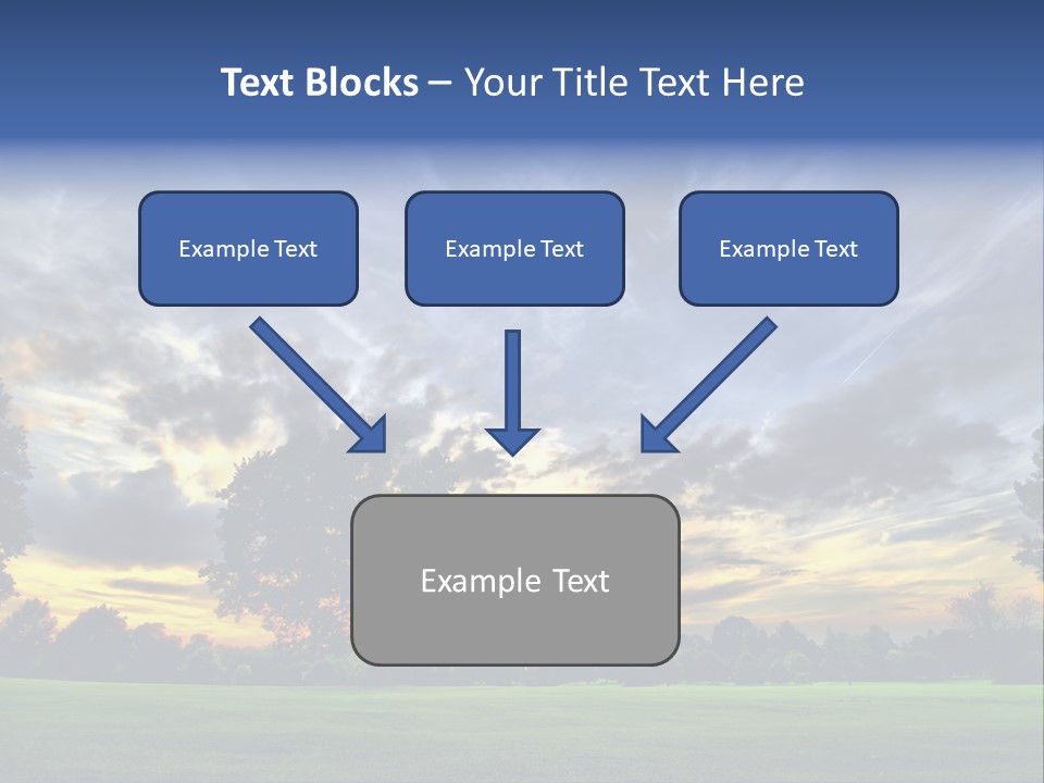 Amazing Sunset On A Golf-Course (Hdr) PowerPoint Template