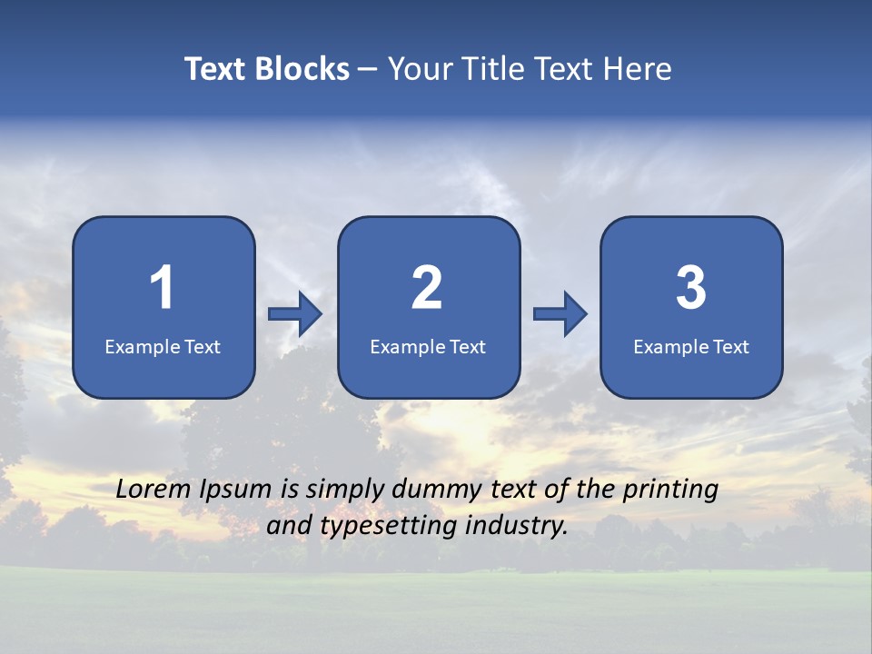 Amazing Sunset On A Golf-Course (Hdr) PowerPoint Template