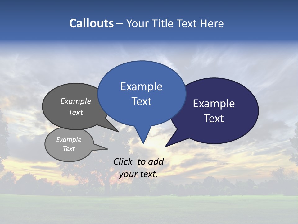 Amazing Sunset On A Golf-Course (Hdr) PowerPoint Template